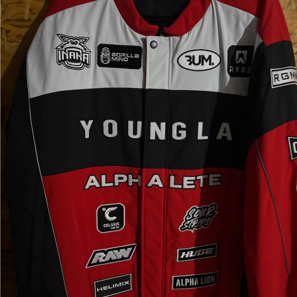YoungLA Red and Black Racing Jacket